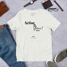 Load image into Gallery viewer, Short-Sleeve women’s Hope Exists “Arise & Shine Isaiah 60” T-Shirt (Black Text)