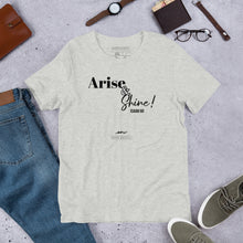 Load image into Gallery viewer, Short-Sleeve women’s Hope Exists “Arise & Shine Isaiah 60” T-Shirt (Black Text)