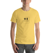 Load image into Gallery viewer, Short-Sleeve Adult Unisex T-Shirt “Hope Exists Logo” (Black Text)
