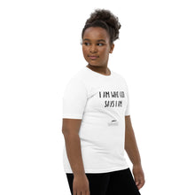 Load image into Gallery viewer, Youth Unisex Short Sleeve Hope Exists T-Shirt “I Am Who God Says I Am” (Black Text)