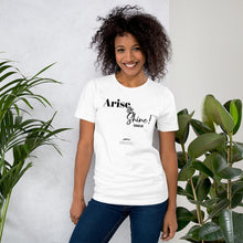 Load image into Gallery viewer, Short-Sleeve women’s Hope Exists “Arise &amp; Shine Isaiah 60” T-Shirt (Black Text)
