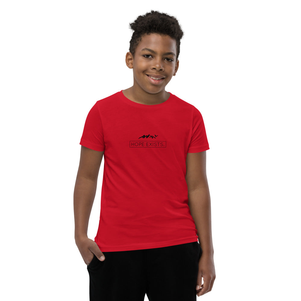 Hope Exists Youth Short Sleeve T-Shirt (Black Text)